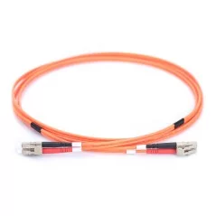 Kabel krosowy (patch cord) światłowodowy LC/LC, dplx, MM 50/125, OM2, LSOH, 1m, pomarańczowy DK-2533-01