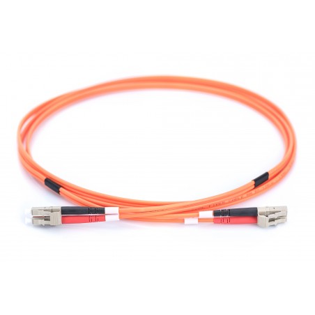 Kabel krosowy (patch cord) światłowodowy LC/LC, dplx, MM 50/125, OM2, LSOH, 1m, pomarańczowy DK-2533-01