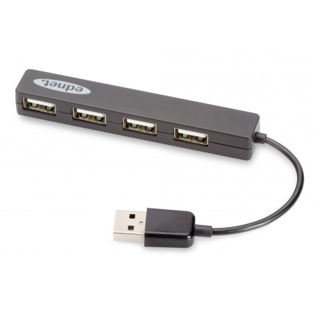 HUB 4-portowy USB2.0 "Mini", pasywny, czarny 85040 Ednet