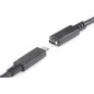 Kabel przedłużający USB 2.0 HighSpeed Typ USB C/USB C M/Ż  PD czarny 2m AK-300210-020-S