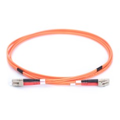 Kabel krosowy (patch cord) światłowodowy LC/LC, dplx, MM 50/125, OM2, LSOH, 3m, pomarańczowy DK-2533-03