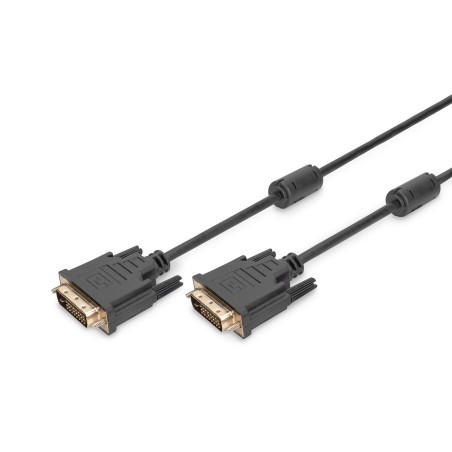 Kabel połączeniowy DVI-D DualLink WQXGA 30Hz Typ DVI-D (24+1)/DVI-D (24+1) M/M czarny 1m AK-320108-010-S