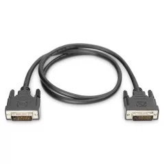 Kabel połączeniowy DVI-D DualLink WQXGA 30Hz Typ DVI-D (24+1)/DVI-D (24+1) M/M czarny 1m AK-320108-010-S