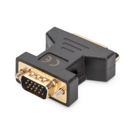 Adapter DVI-I DualLink Typ DVI-I (24+5)/DSUB15 (VGA) Ż/M czarny AK-320505-000-S Assmann