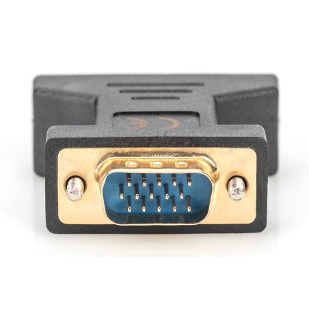 Adapter DVI-I DualLink Typ DVI-I (24+5)/DSUB15 (VGA) Ż/M czarny AK-320505-000-S Assmann