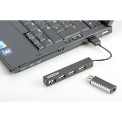 HUB 4-portowy USB2.0 "Mini", pasywny, czarny 85040 Ednet