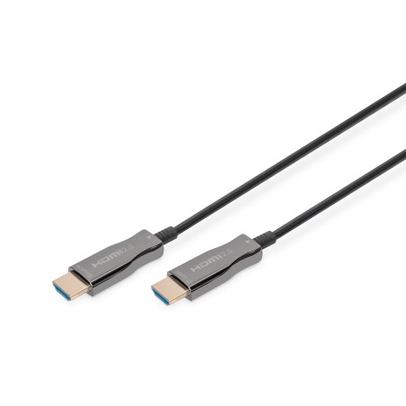Kabel połączeniowy hybrydowy HDMI 2.0 Premium High Speed Ethernet 4K60Hz UHD HDMI A/HDMI A M/M 10m AK-330125-100-S