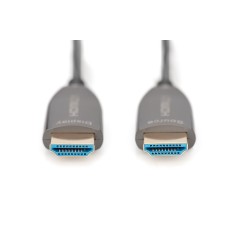 Kabel połączeniowy hybrydowy HDMI 2.1 Ultra High Speed 8K60Hz UHD HDMI A/HDMI A M/M czarny 10m AK-330126-100-S