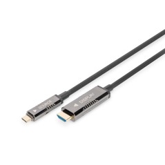 Kabel adapter hybrydowy AOC USB Typ C na HDMI 4K 60Hz 10m AK-330150-100-S
