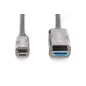 Kabel adapter hybrydowy AOC USB Typ C na HDMI 4K 60Hz 15m AK-330150-150-S