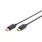 Kabel połączeniowy DisplayPort z zatrzaskami 1080p 60Hz FHD Typ DP/DP M/M czarny 1m AK-340103-010-S