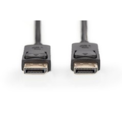 Kabel połączeniowy DisplayPort z zatrzaskami 1080p 60Hz FHD Typ DP/DP M/M czarny 5m AK-340103-050-S