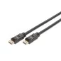 Kabel połączeniowy DisplayPort z zatrzaskami 4K 60Hz UHD Typ DP/DP M/M czarny 15m AK-340105-150-S
