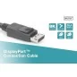 Kabel połączeniowy DisplayPort z zatrzaskami 8K 30Hz UHD Typ DP/DP M/M czarny 1m AK-340106-010-S