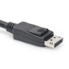 Kabel połączeniowy DisplayPort z zatrzaskami 8K 30Hz UHD Typ DP/DP M/M czarny 2m AK-340106-020-S
