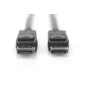 Kabel połączeniowy DisplayPort z zatrzaskami 8K 30Hz UHD Typ DP/DP M/M czarny 2m AK-340106-020-S
