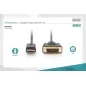 Kabel adapter Displayport z zatrzaskiem 1080p 60Hz FHD Typ DP/DVI-D (24+1) M/M czarny 3m AK-340306-030-S