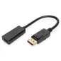 Kabel adapter Displayport 1.1a z zatrzaskiem Typ DP/HDMI A M/Ż czarny 0,15m AK-340408-001-S Assmann