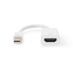 Kabel adapter Mini Displayport 4K 60Hz Typ mDP/HDMI M/Ż aktywny, biały 0,2m AK-340416-002-W