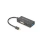 Kabel adapter Displayport 4K 30Hz/1080p 60Hz Typ miniDP/HDMI(UHD)+DVI-I+VGA (FHD) M/Ż czarny 0,20m AK-340419-002-S