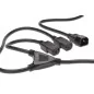 Kabel rozdzielacz zasilający Typ IEC C14/2xIEC C13 M/Ż czarny 1,7m AK-440400-017-S