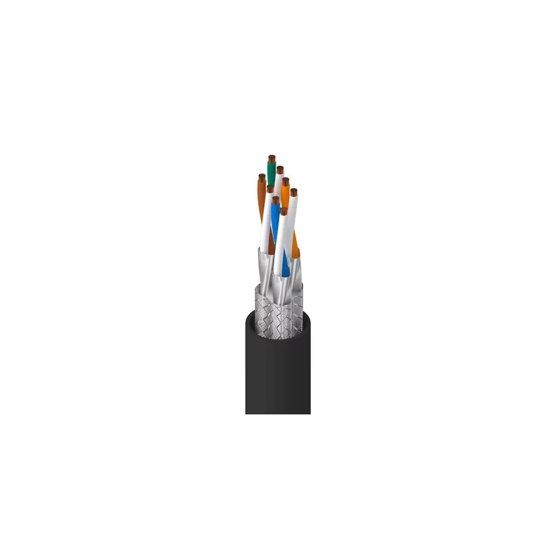 Kabel industrial ethernet BELDEN kat.7, S/FUTP, AWG 23, PUR-halogen free, 100m, czarny, rolka BL-74004PU.01B100