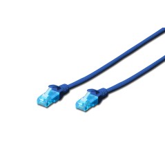 patch cord RJ45/RJ45 U/UTP kat. 5e 0,25m AWG 26/7 PVC niebieski DK-1512-0025/B Digitus Professional