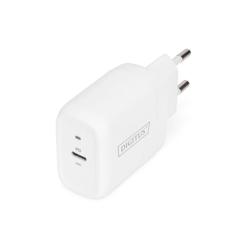 Ładowarka sieciowa zasilacz 1x USB-C PD 3.0 max. 20W LED biała DA-10196