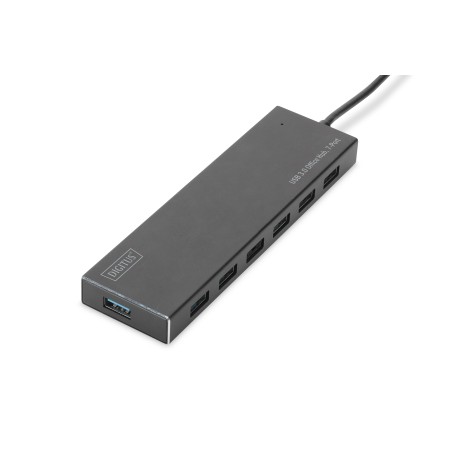 HUB/Koncentrator 7-portowy USB 3.0 SuperSpeed, aktywny, aluminium DA-70241-1