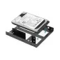 Ramka montażowa/Adapter SSD/HDD 2x 2.5" do 3.5" (ATA, SATA, SSD) metalowa ,zestaw z kablami, czarna DA-70434