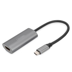 Kabel adapter graficzny USB Typ C na HDMI 8K 30Hz aluminiowy 0,2m DA-70822