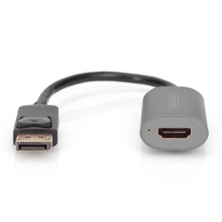 Kabel adapter DisplayPort z zatrzaskiem 8K 60Hz UHD Typ DP/HDMI A M/Ż czarny 0,2m DA-70823