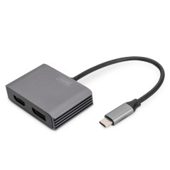 Kabel adapter graficzny USB Typ C na DisplayPort/HDMI 4K 30Hz UHD 0,2m DA-70826