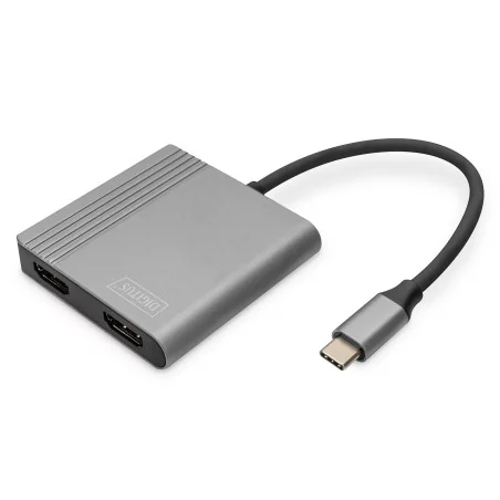 Kabel adapter graficzny USB Typ C na 2x HDMI 4K 60Hz UHD 0,2m DA-70828
