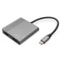 Kabel adapter graficzny USB Typ C na 2x HDMI 4K 60Hz UHD 0,2m DA-70828