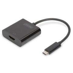 Adapter graficzny HDMI 4K 30Hz UHD na USB 3.1 Typ C, z audio, czarny, dł. 15cm DA-70852