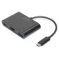 Multi Adapter 1xHDMI 4K 30Hz UHD 1xUSB Typ C Power Delivery, 1xUSB A na USB 3.1 Typ C, czarny DA-70855