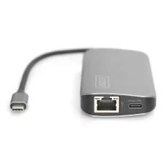 Stacja dokująca USB Typ C 8-portów 4K 30Hz 2x HDMI 2x USB3.0 RJ45 PD 3.0 DA-70884