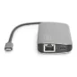 Stacja dokująca USB Typ C 8-portów 4K 30Hz 2x HDMI 2x USB3.0 RJ45 PD 3.0 DA-70884