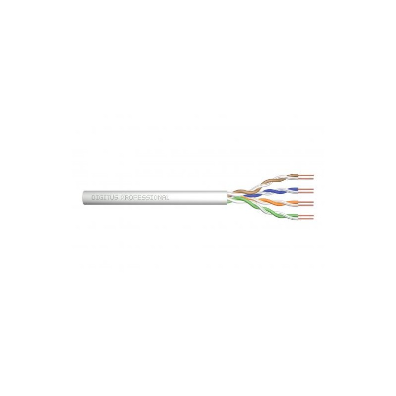 Kabel instalacyjny DIGITUS kat.5e, U/UTP, Eca, AWG 24/1, PVC, 305m, szary, karton DK-1511-V-305-1