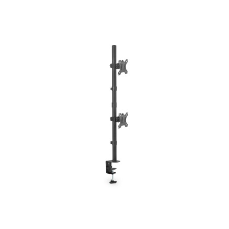 Uchwyt biurkowy pionowy 2xLCD max. 32" 8kg, zaciskowy czarny DA-90438