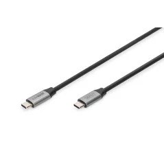 Kabel połączeniowy USB 3.0 PREMIUM 60W/5Gbps Typ USB C/USB C M/M czarny 0,5m DB-300220-005-S