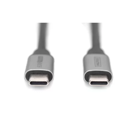 Kabel połączeniowy USB 3.0 PREMIUM 60W/5Gbps Typ USB C/USB C M/M czarny 0,5m DB-300220-005-S