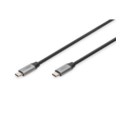 Kabel połączeniowy USB 3.0 PREMIUM 60W/5Gbps Typ USB C/USB C M/M czarny 1m DB-300220-010-S