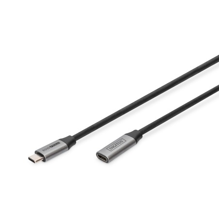 Kabel przedłużający USB 3.0 PREMIUM 60W/5Gbps Typ USB C/USB C Ż/M czarny 0,5m DB-300230-005-S