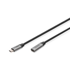 Kabel przedłużający USB 3.0 PREMIUM 60W/5Gbps Typ USB C/USB C Ż/M czarny 1m DB-300230-010-S