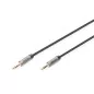 Kabel połączeniowy audio PREMIUM MiniJack Stereo Typ 3.5mm/3.5mm M/M nylon 1m DB-510110-010-S