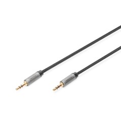 Kabel połączeniowy audio PREMIUM MiniJack Stereo Typ 3.5mm/3.5mm M/M nylon 3m DB-510110-030-S