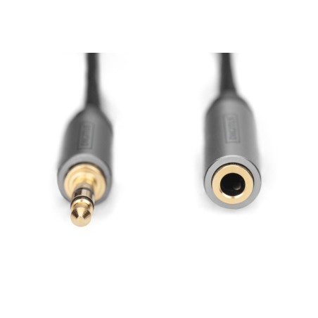 Kabel przedłużający audio PREMIUM MiniJack Stereo Typ 3.5mm/3.5mm Ż/M nylon 1,8m DB-510210-018-S