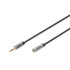 Kabel przedłużający audio PREMIUM MiniJack Stereo Typ 3.5mm/3.5mm Ż/M nylon 3m DB-510210-030-S
